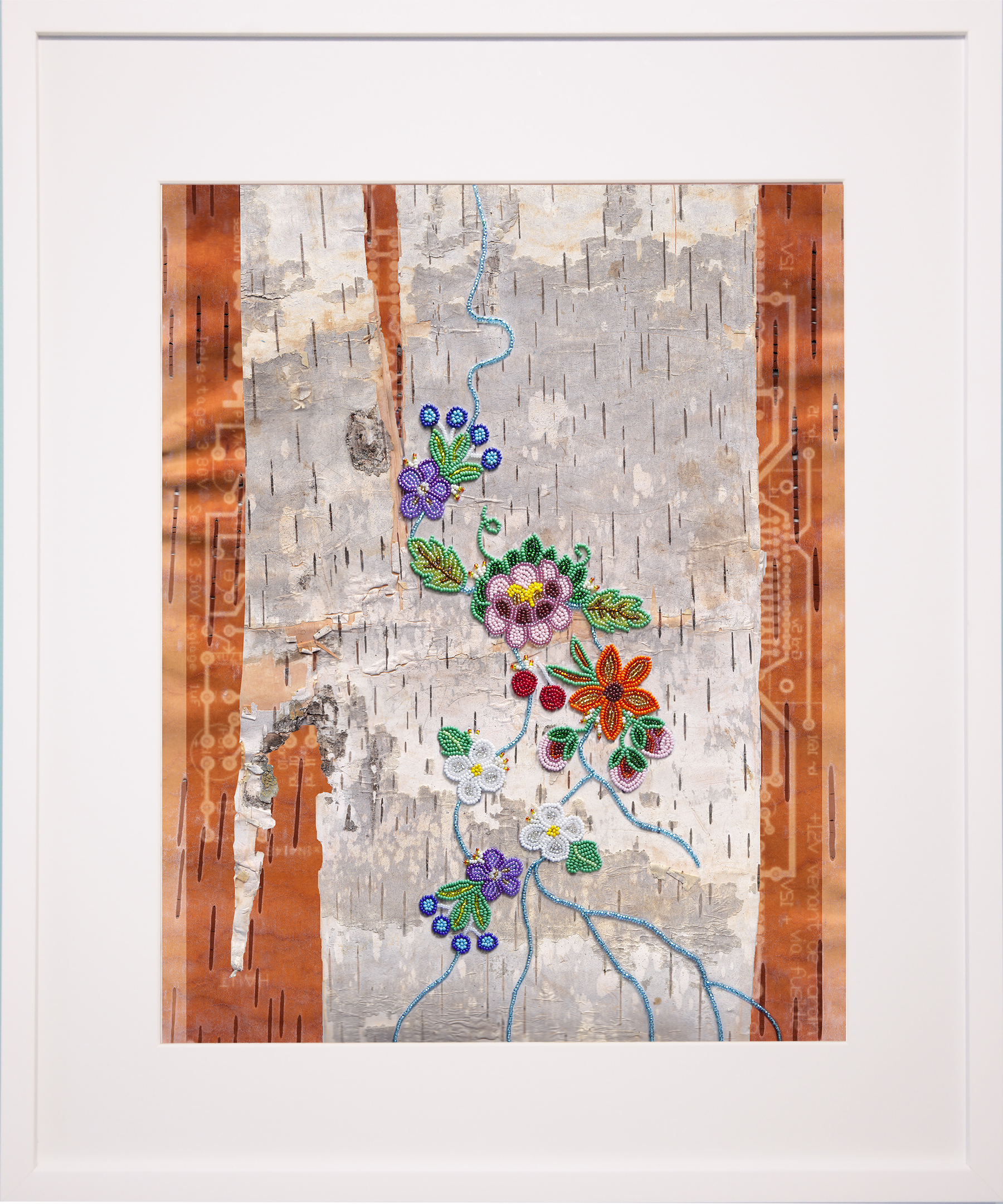 Birch Bark Technology: Water is Life, 2020, 16x20 image of artwork